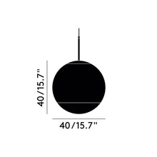 Load image into Gallery viewer, Mirror Ball LED Pendant Light - line drawing.
