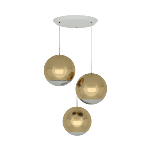 Mirror Ball Round LED Multi Light Pendant Light.