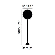 Load image into Gallery viewer, Opal LED Floor Lamp - line drawing.
