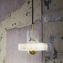 Load image into Gallery viewer, Stone LED Pendant Light in Detail.
