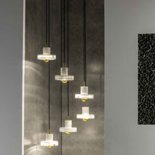 Load image into Gallery viewer, Stone LED Pendant Light in Detail.

