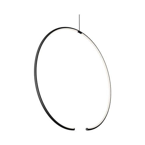 Torc™ LED Pendant Light in Satin Black (Single Light).