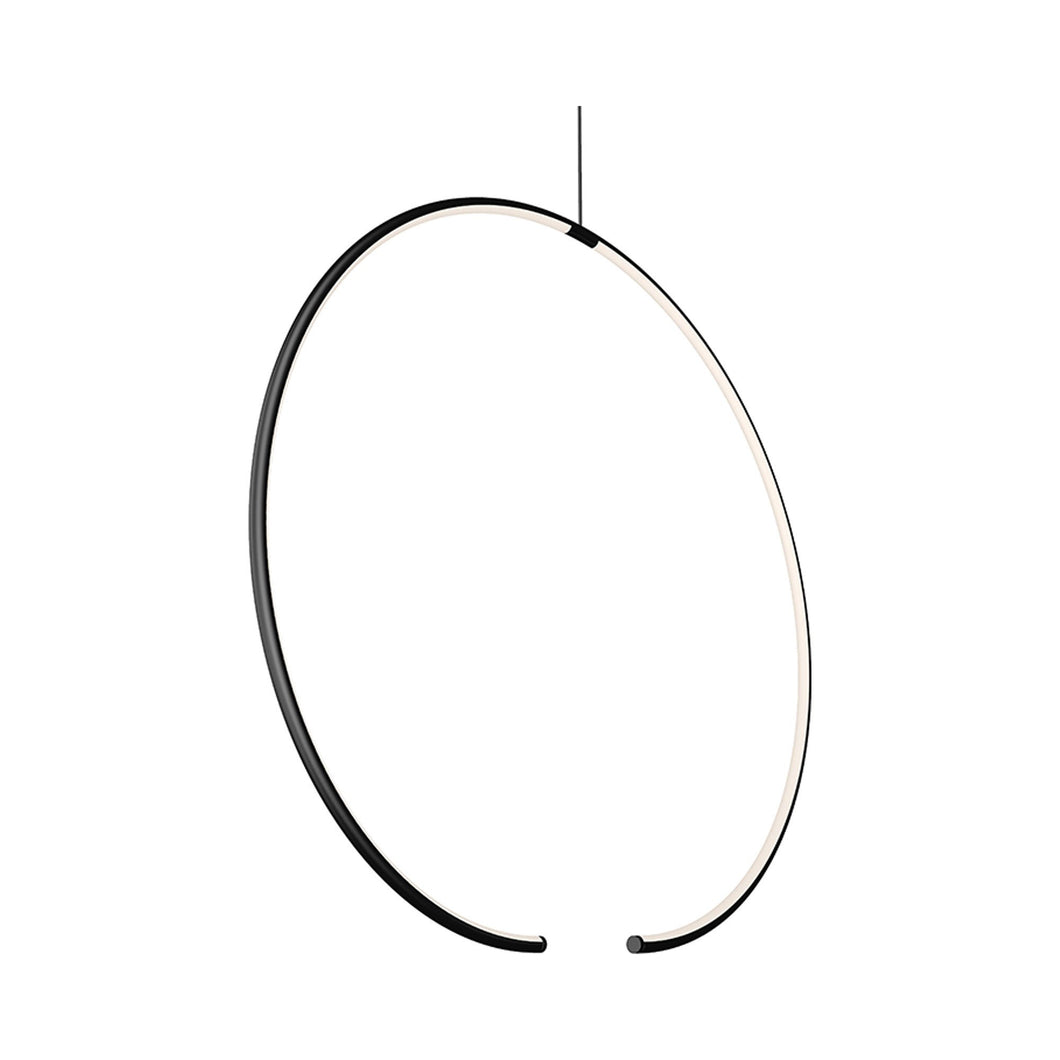 Torc™ LED Pendant Light in Satin Black (Single Light).