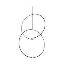 Load image into Gallery viewer, Torc™ LED Pendant Light in Satin Black (Double Light).

