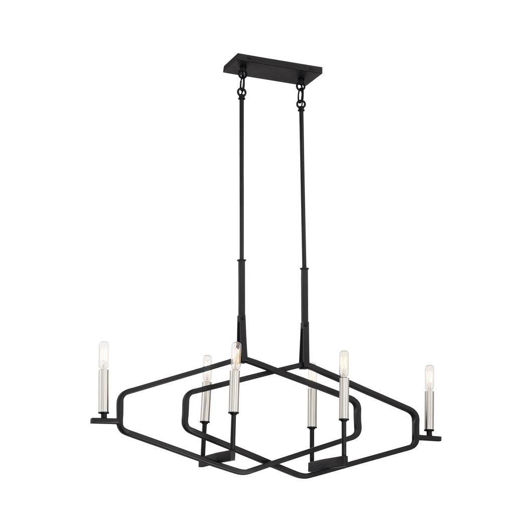 Traveler Linear Pendant Light in Sand Coal.