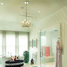 Load image into Gallery viewer, Travis Chandelier in bathroom.
