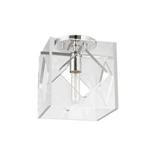 Load image into Gallery viewer, Travis Flush Mount Ceiling Light in 1-Light/Polished Nickel.
