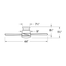 Load image into Gallery viewer, Trey LED Ceiling Fan - line drawing.
