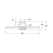 Load image into Gallery viewer, Trey LED Ceiling Fan - line drawing.
