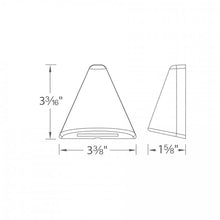 Load image into Gallery viewer, Triangle LED Deck and Patio Light - line drawing.
