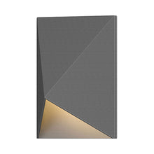 Load image into Gallery viewer, Triform Compact LED Outdoor Wall Light in Textured Gray.
