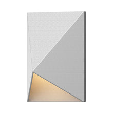 Load image into Gallery viewer, Triform Compact LED Outdoor Wall Light in Textured White.
