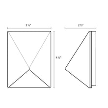 Load image into Gallery viewer, Triform Compact LED Outdoor Wall Light - line drawing.
