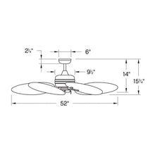 Load image into Gallery viewer, Tropic Air Ceiling Fan - line drawing.
