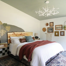Load image into Gallery viewer, Aubrey Chandelier in bedroom.
