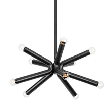 Load image into Gallery viewer, Dash Chandelier in Soft Black (10-Light).

