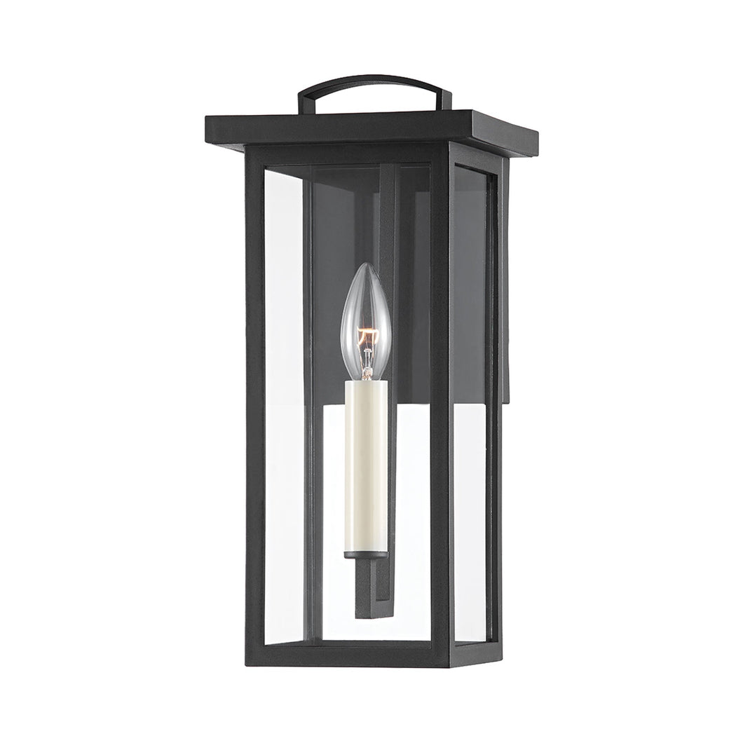 Eden Outdoor Wall Light in Texture Black (Small).