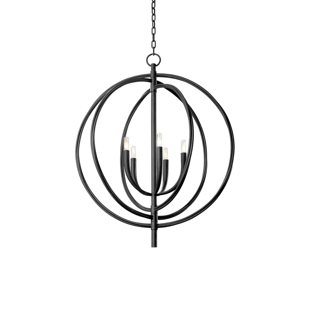 Fillea Pendant Light in Black Iron (5-Light).