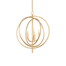 Load image into Gallery viewer, Fillea Pendant Light in Vintage Gold Leaf (5-Light).
