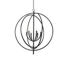 Load image into Gallery viewer, Fillea Pendant Light in Black Iron (6-Light).
