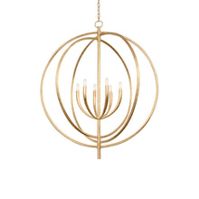 Load image into Gallery viewer, Fillea Pendant Light in Vintage Gold Leaf (6-Light).

