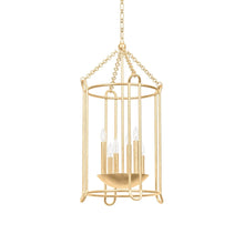Load image into Gallery viewer, Lassen Pendant Light in Vintage Gold Leaf (6-Light).
