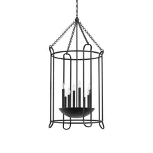 Load image into Gallery viewer, Lassen Pendant Light in Black Iron (8-Light).
