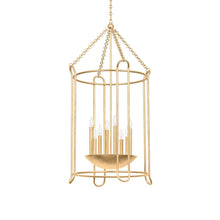 Load image into Gallery viewer, Lassen Pendant Light in Vintage Gold Leaf (8-Light).
