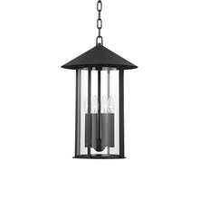 Load image into Gallery viewer, Long Beach Outdoor Pendant Light in Textured Black (Small).
