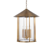 Load image into Gallery viewer, Long Beach Outdoor Pendant Light in Patina Brass (Large).

