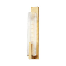 Load image into Gallery viewer, Malakai Wall Light in Vintage Gold Leaf.
