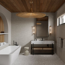 Load image into Gallery viewer, Merced LED Wall Light in bathroom.
