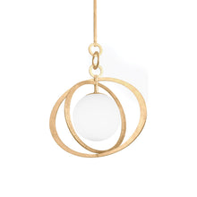 Load image into Gallery viewer, Olancha Pendant Light in Vintage Gold Leaf (Small).
