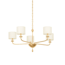 Load image into Gallery viewer, Osmond Chandelier in Vintage Gold (5-Light).
