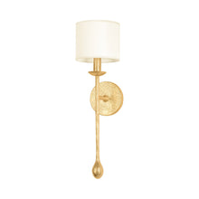 Load image into Gallery viewer, Osmond Wall Light in Vintage Gold.
