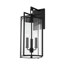 Load image into Gallery viewer, Percy Outdoor Wall Light in Texture Black (3-Light).
