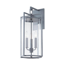 Load image into Gallery viewer, Percy Outdoor Wall Light in Weathered Zinc (3-Light).
