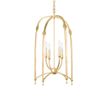 Load image into Gallery viewer, Rhett Pendant Light in Vintage Gold Leaf (Large).
