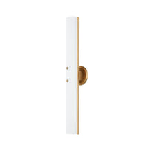 Load image into Gallery viewer, Titus LED Wall Light in Patina Brass (25.75-Inch).
