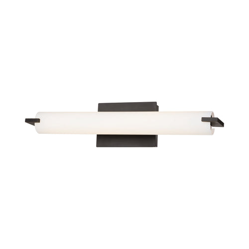 Tube LED Bath Vanity Light in Dark Restoration Bronze.
