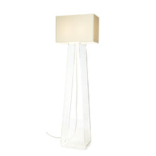 Load image into Gallery viewer, Tube Top Floor Lamp in White/Clear.
