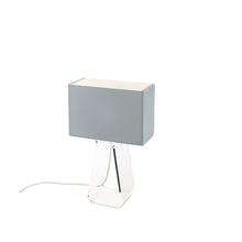 Load image into Gallery viewer, Tube Top Table Lamp in Silver/Clear/Small.
