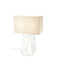 Load image into Gallery viewer, Tube Top Table Lamp in White/Char/Medium.
