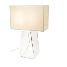Load image into Gallery viewer, Tube Top Table Lamp in White/Char/Large.
