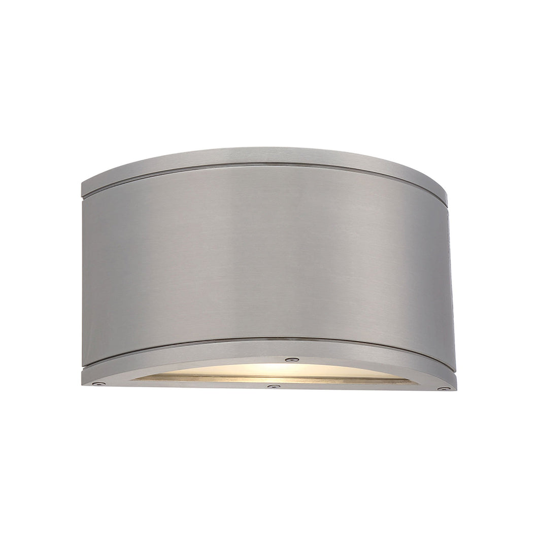 Tuble Horizontal Outdoor LED Wall Light in Brushed Aluminum (1-Light).