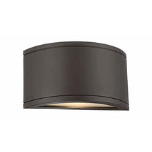 Load image into Gallery viewer, Tuble Horizontal Outdoor LED Wall Light in Bronze (1-Light).
