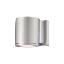 Load image into Gallery viewer, Tuble Vertical Outdoor LED Wall Light in Brushed Aluminum (1-Light).
