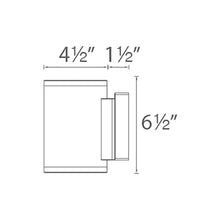 Load image into Gallery viewer, Tuble Vertical Outdoor LED Wall Light - line drawing.
