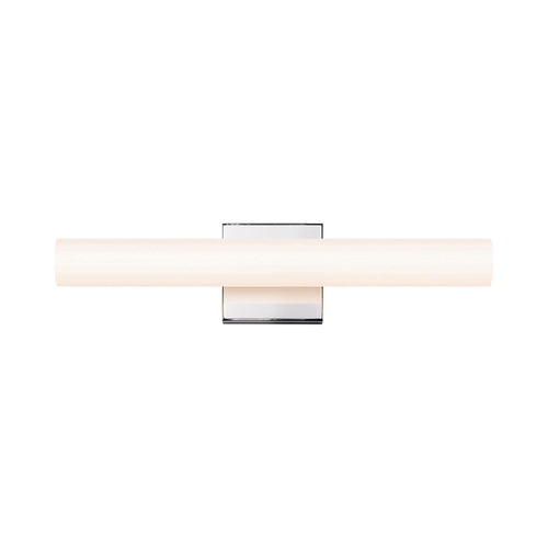 Tubo Slim LED Bath Bar in Small/Polished Chrome/Flat Trim.