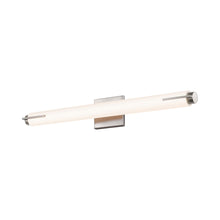 Load image into Gallery viewer, Tubo Slim LED Bath Bar in Medium/Satin Nickel/Spine Trim.
